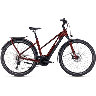 Bicicleta de senderismo eléctrica CUBE TOURING HYBRID EXC 500 TRAPEZ Rojo 2023 0